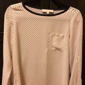 LAST CHANCE The Loft Sweet Polka Dot Blouse